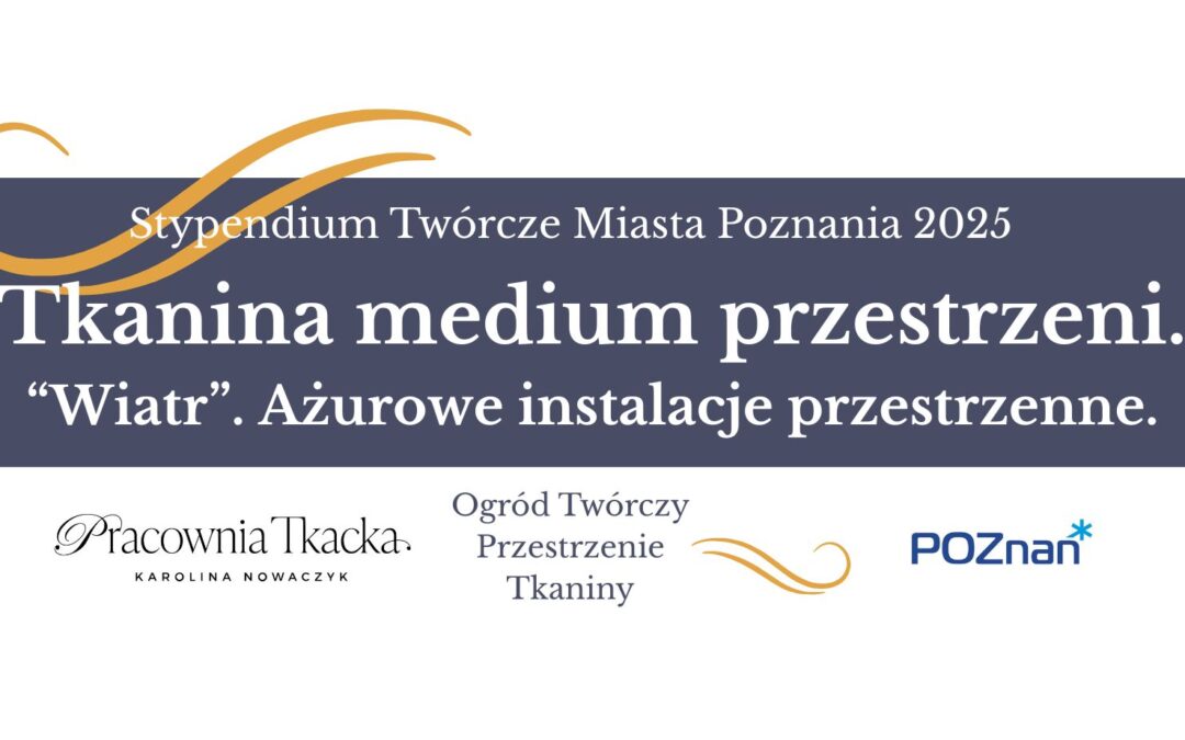 Tkanina medium przestrzeni. „Wiatr”. Ażurowe instalacje przestrzenne.