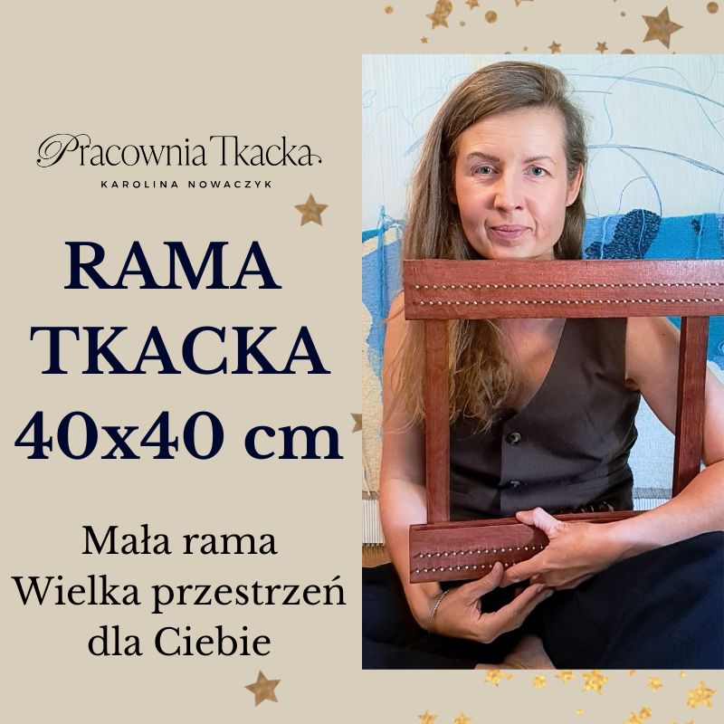 Rama tkacka do tkania gobelinowego 40 x 40 cm